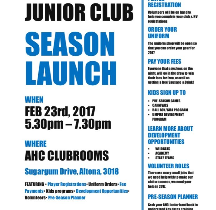 2017 Juniors Season Launch